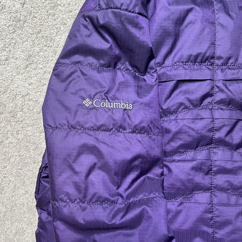 Columbia Womens Omni Heat Puffer Jacket Medium Full Zip Fleece Neck Thermal Coat - Picture 7 of 11